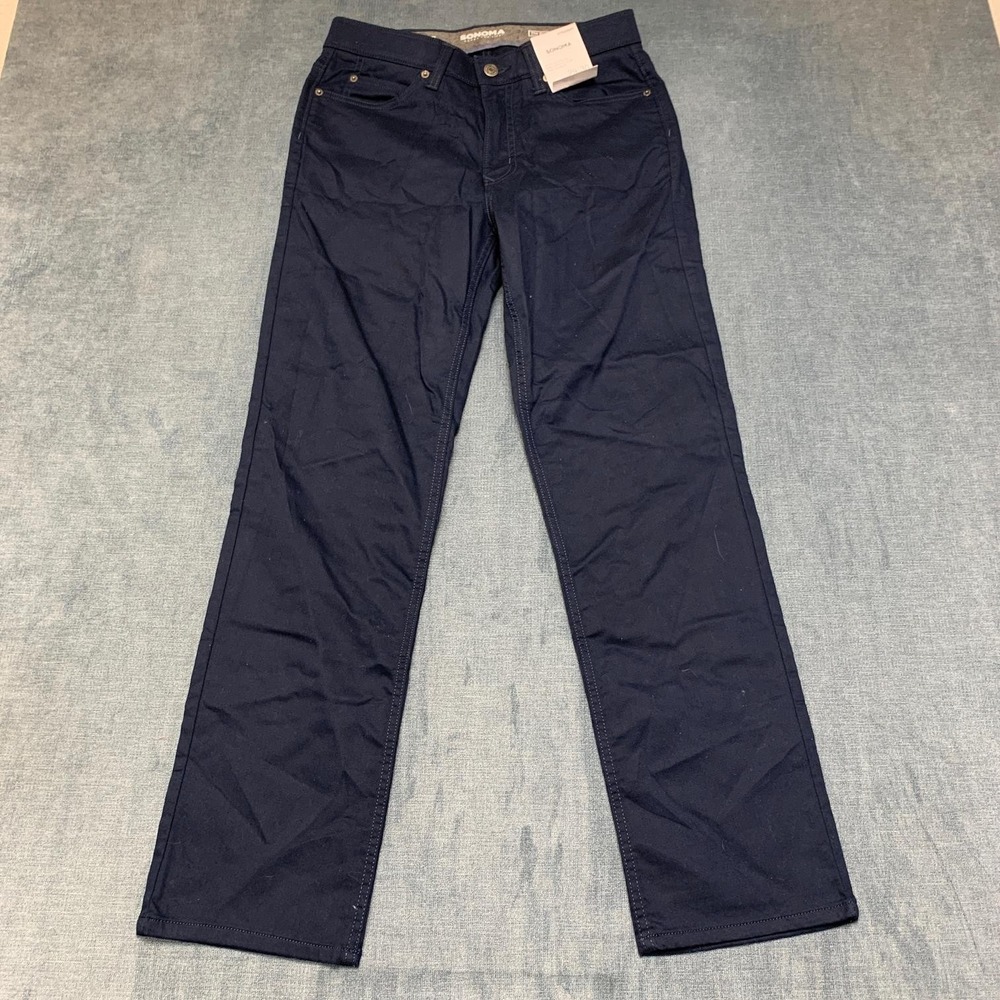 Sonoma Goods For Life Pants Men 29x30 Blue Stretch Everyday All Day Straight Leg